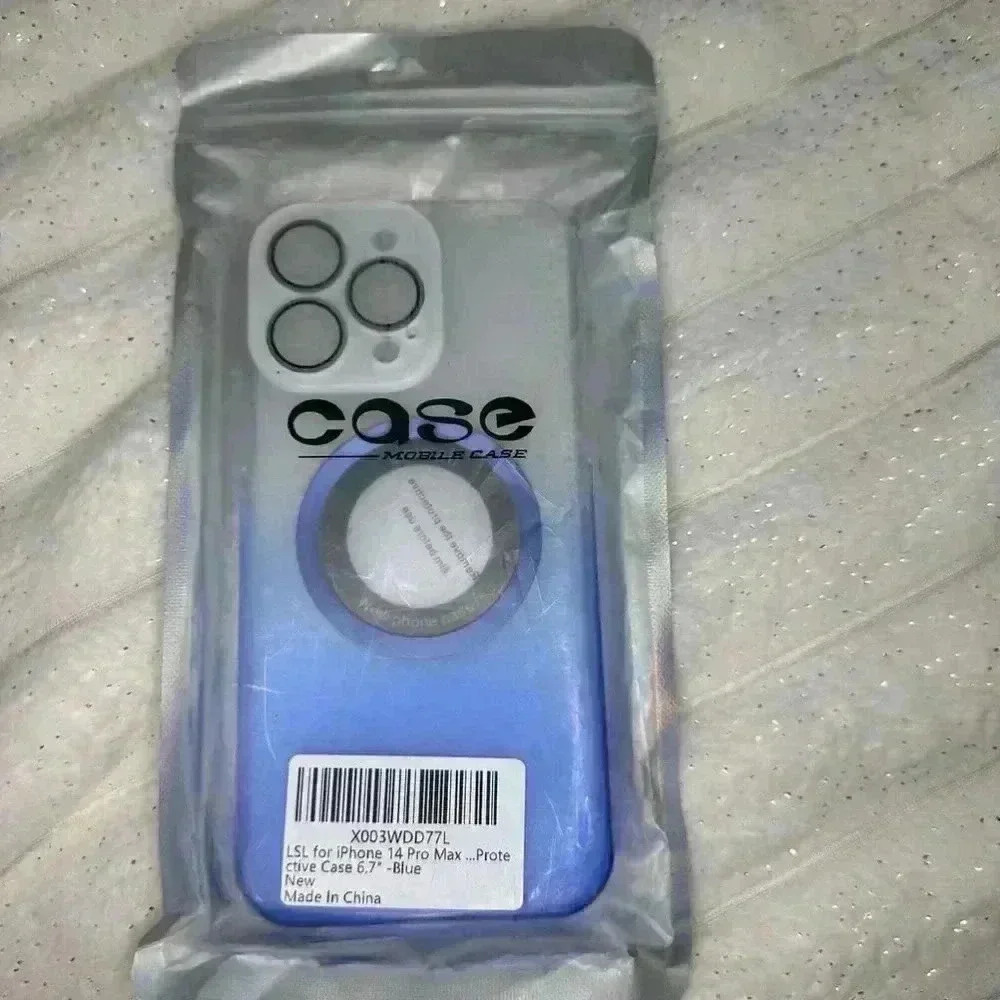 New In PackClear Magnetic Case for iPhone 14 Pro Max, Shockproof, Blue!
